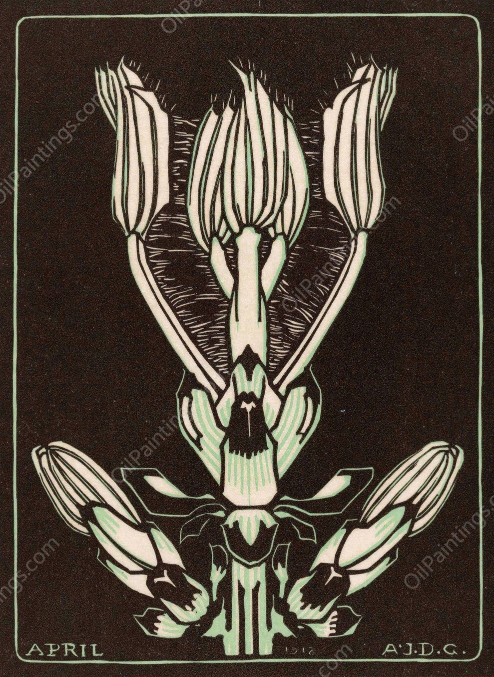 April  by Julie De Graag - Hand-Painted Oil Painting Reproduction