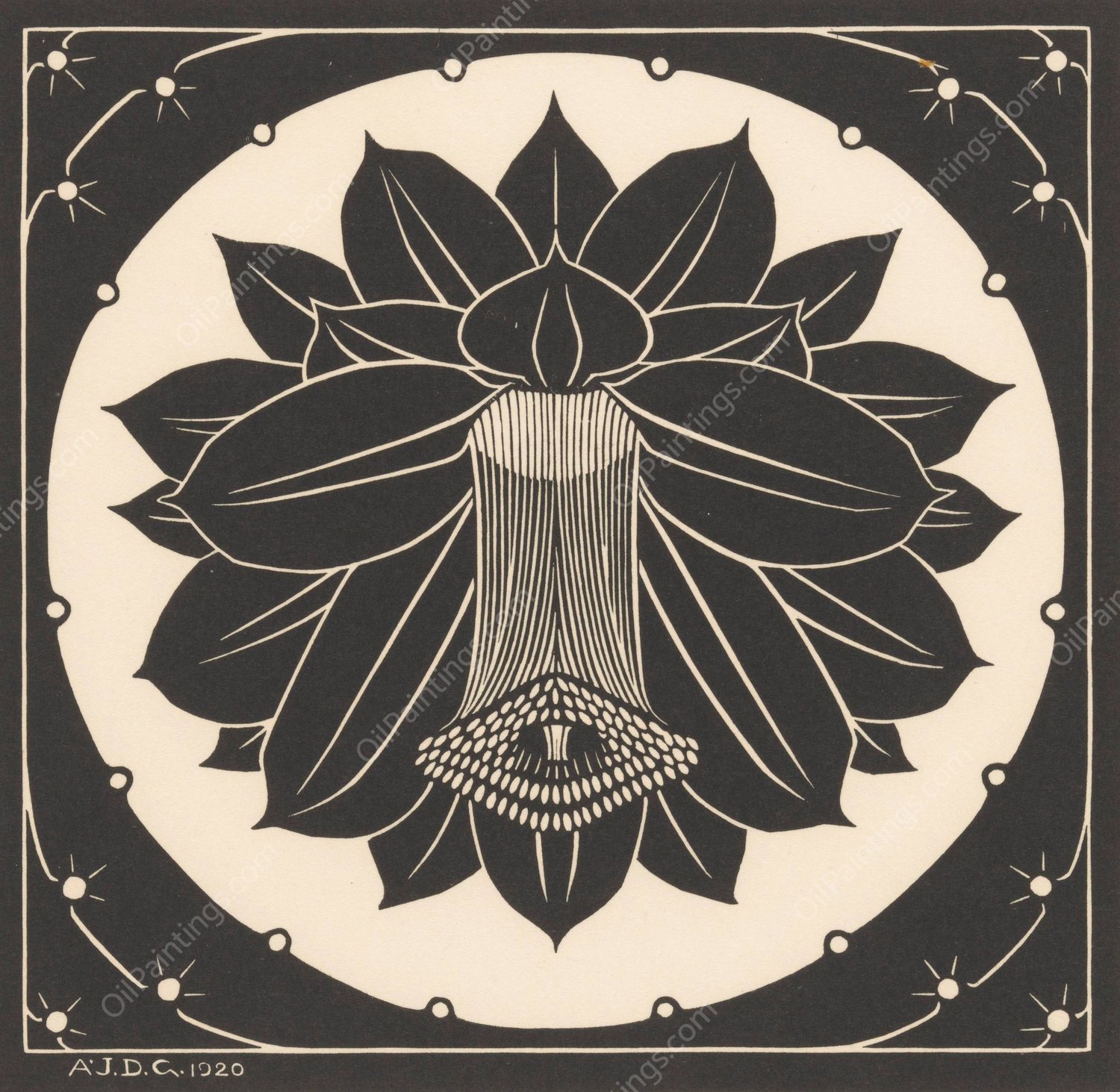 Bloem  by Julie De Graag - Hand-Painted Oil Painting Reproduction