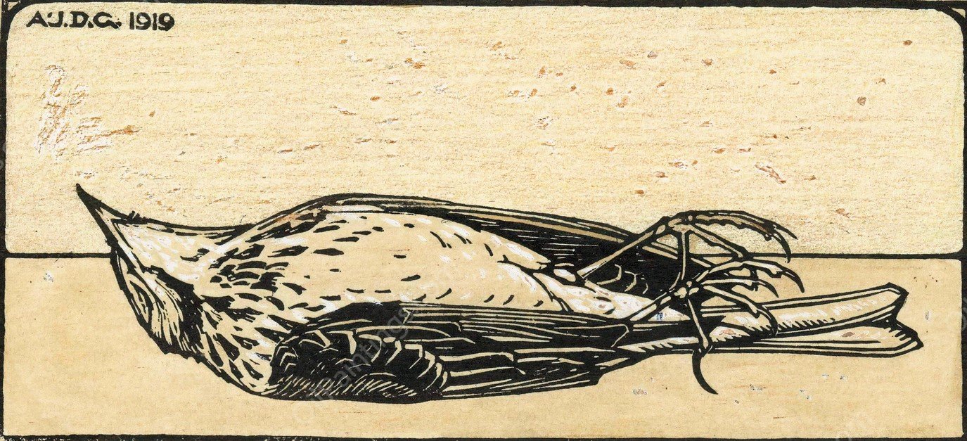 Dood vogeltje  by Julie De Graag - Hand-Painted Oil Painting Reproduction