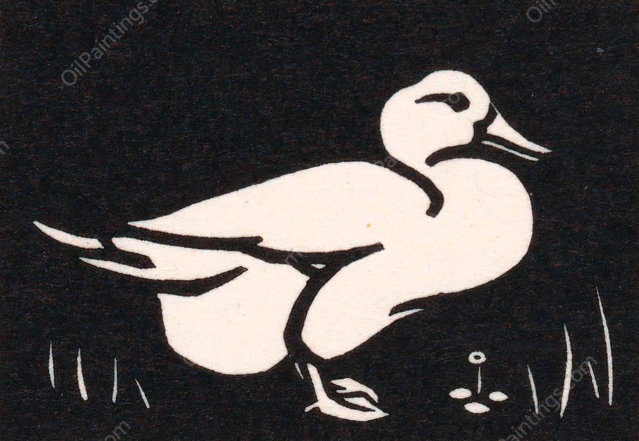 Eend  by Julie De Graag - Hand-Painted Oil Painting Reproduction