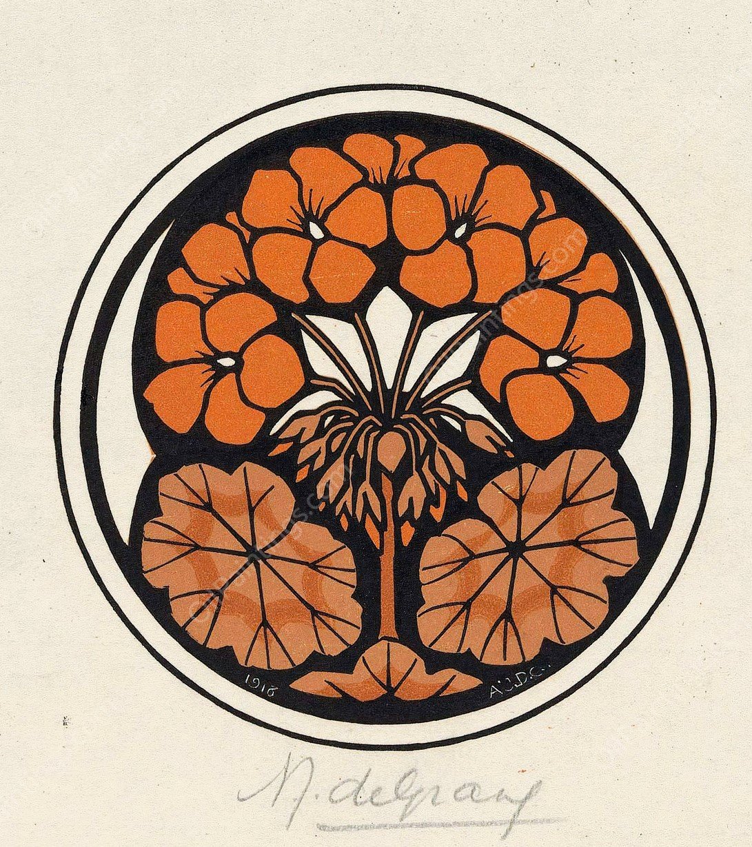 Geranium  by Julie De Graag - Hand-Painted Oil Painting Reproduction