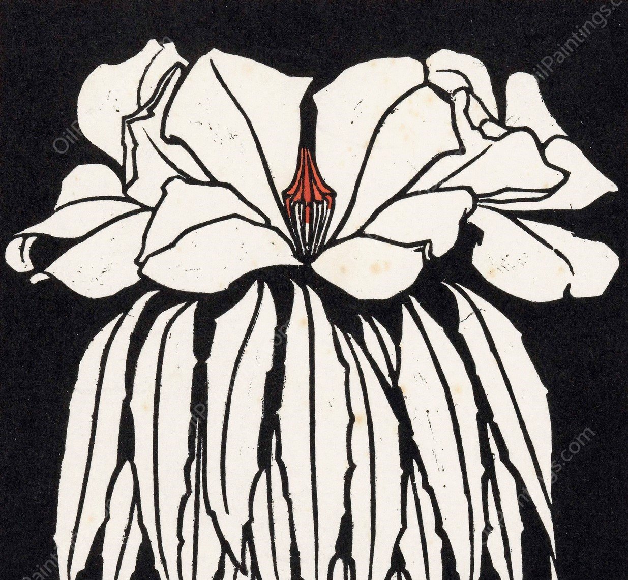 Godetia  by Julie De Graag - Hand-Painted Oil Painting Reproduction