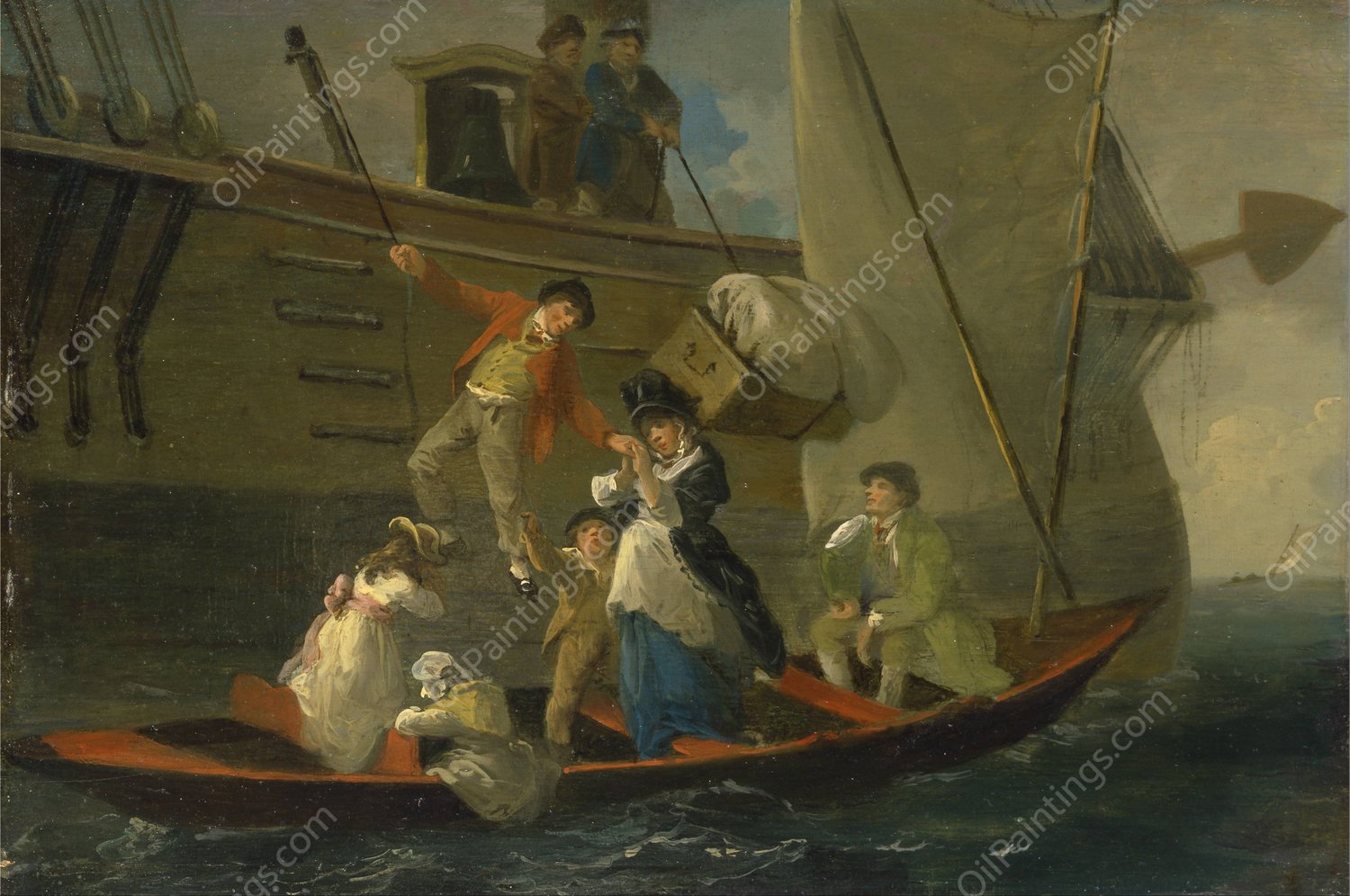 A Married Sailor's Adieu  by Julius Caesar Ibbetson - Hand-Painted Oil Painting Reproduction