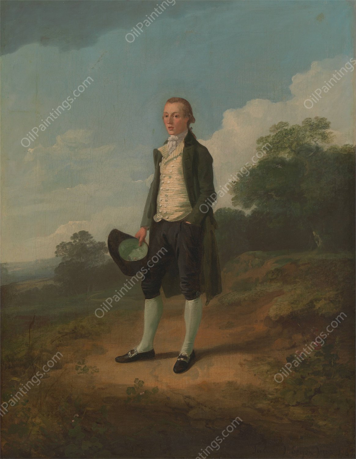 George Biggin  by Julius Caesar Ibbetson - Hand-Painted Oil Painting Reproduction