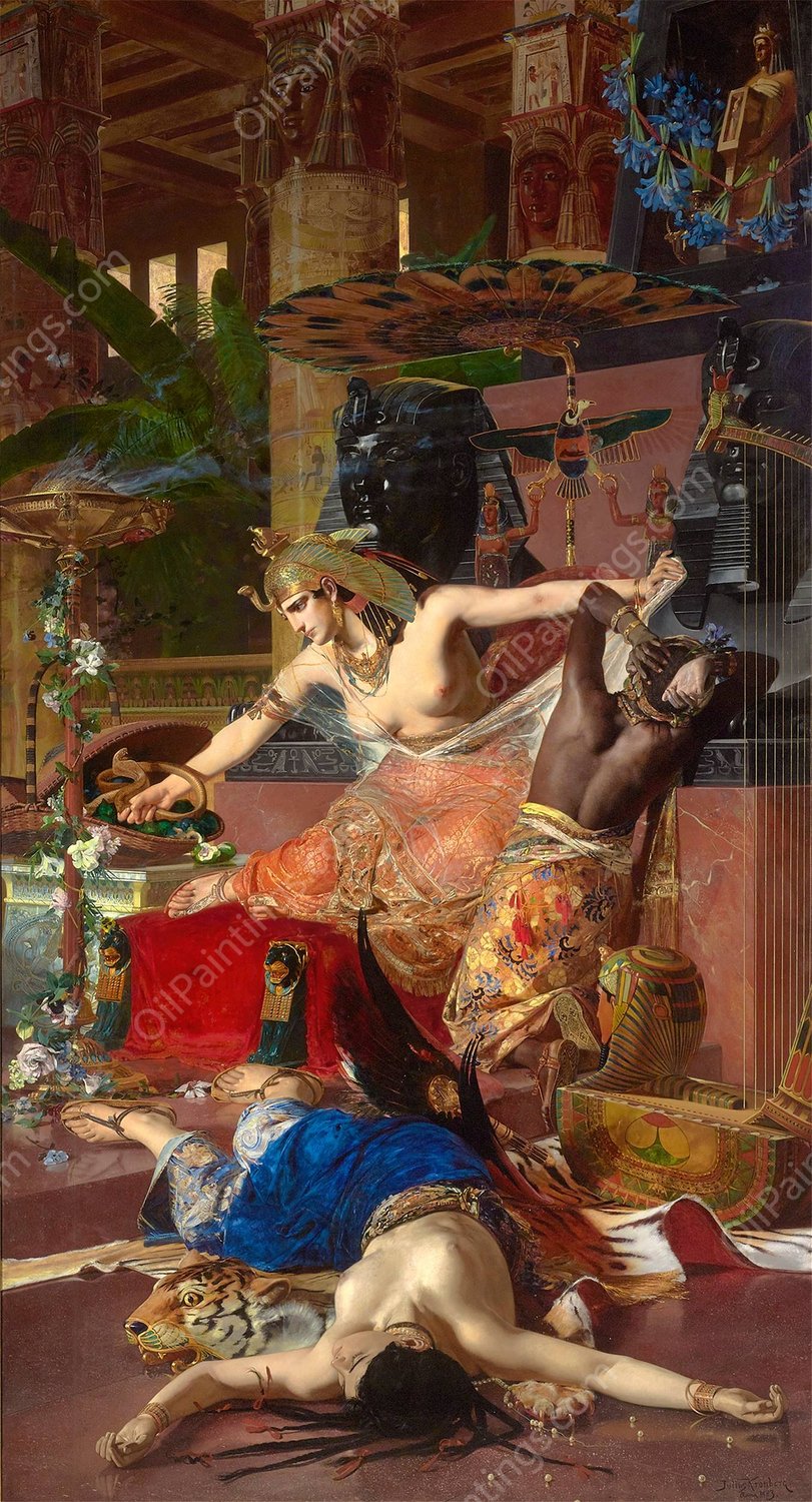 Cleopatra  by Julius Kronberg - Hand-Painted Oil Painting Reproduction