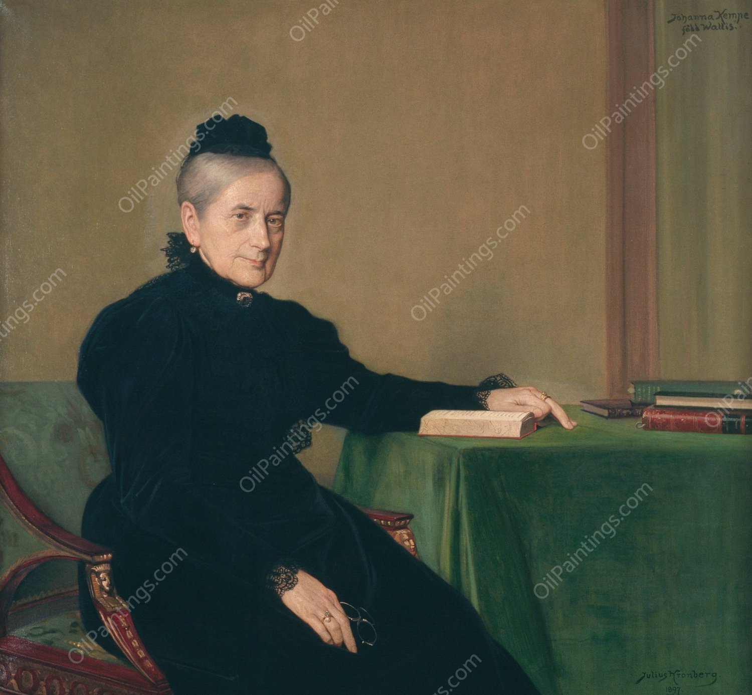 Johanna Kempe, fOdd Wallis  by Julius Kronberg - Hand-Painted Oil Painting Reproduction
