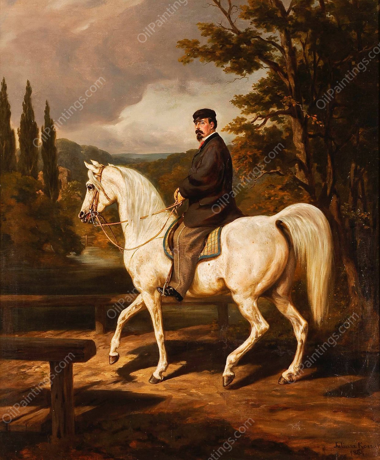 Rider  by Juliusz Kossak - Hand-Painted Oil Painting Reproduction
