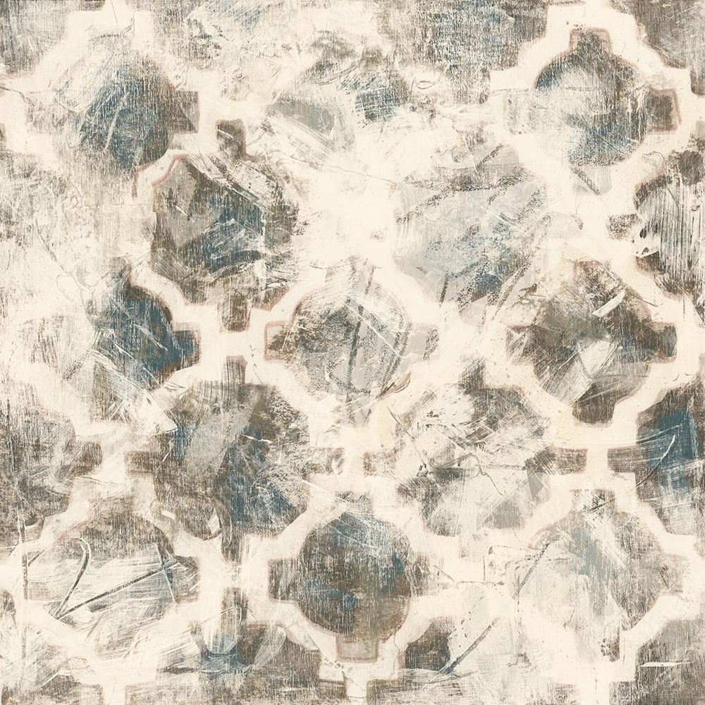 Ancient Textile Motif IV by June Erica Vess - Hand-Painted Oil Painting Reproduction