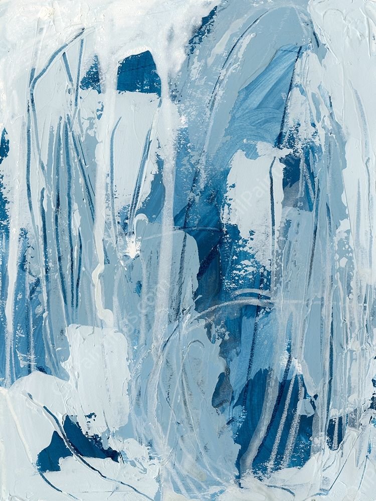 Blue Falls I by June Erica Vess - Hand-Painted Oil Painting Reproduction