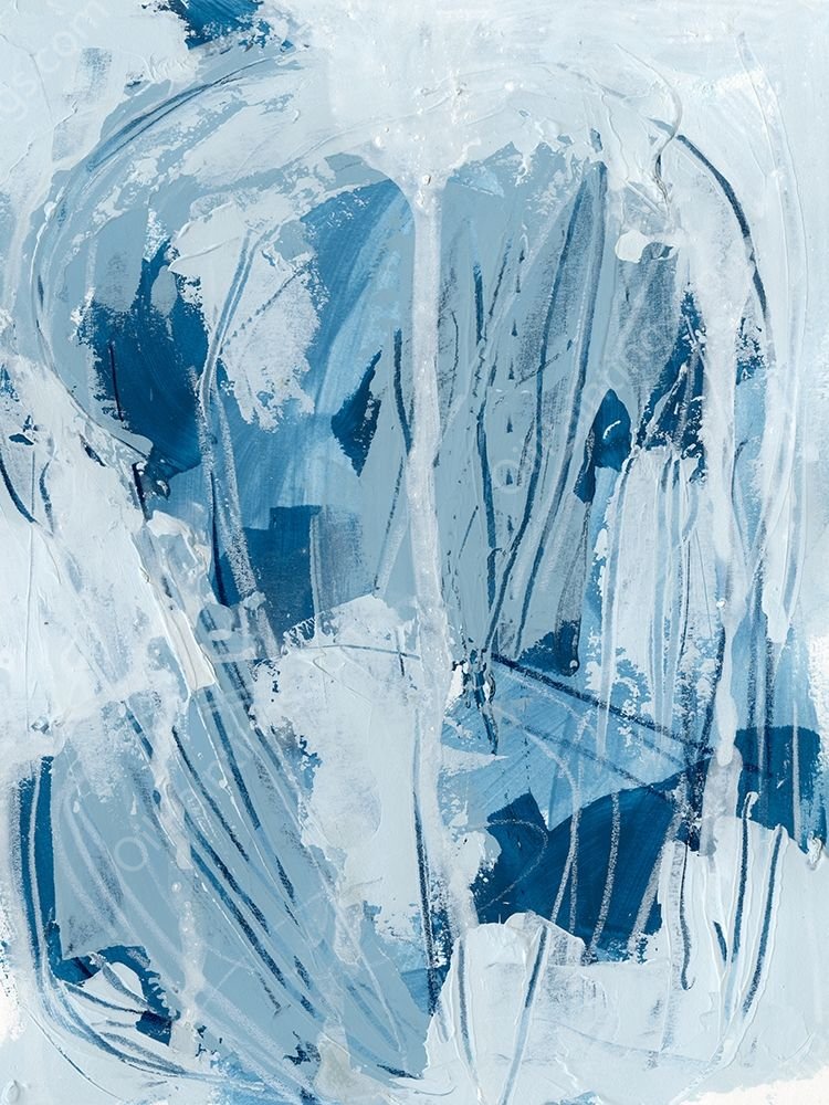 Blue Falls II by June Erica Vess - Hand-Painted Oil Painting Reproduction