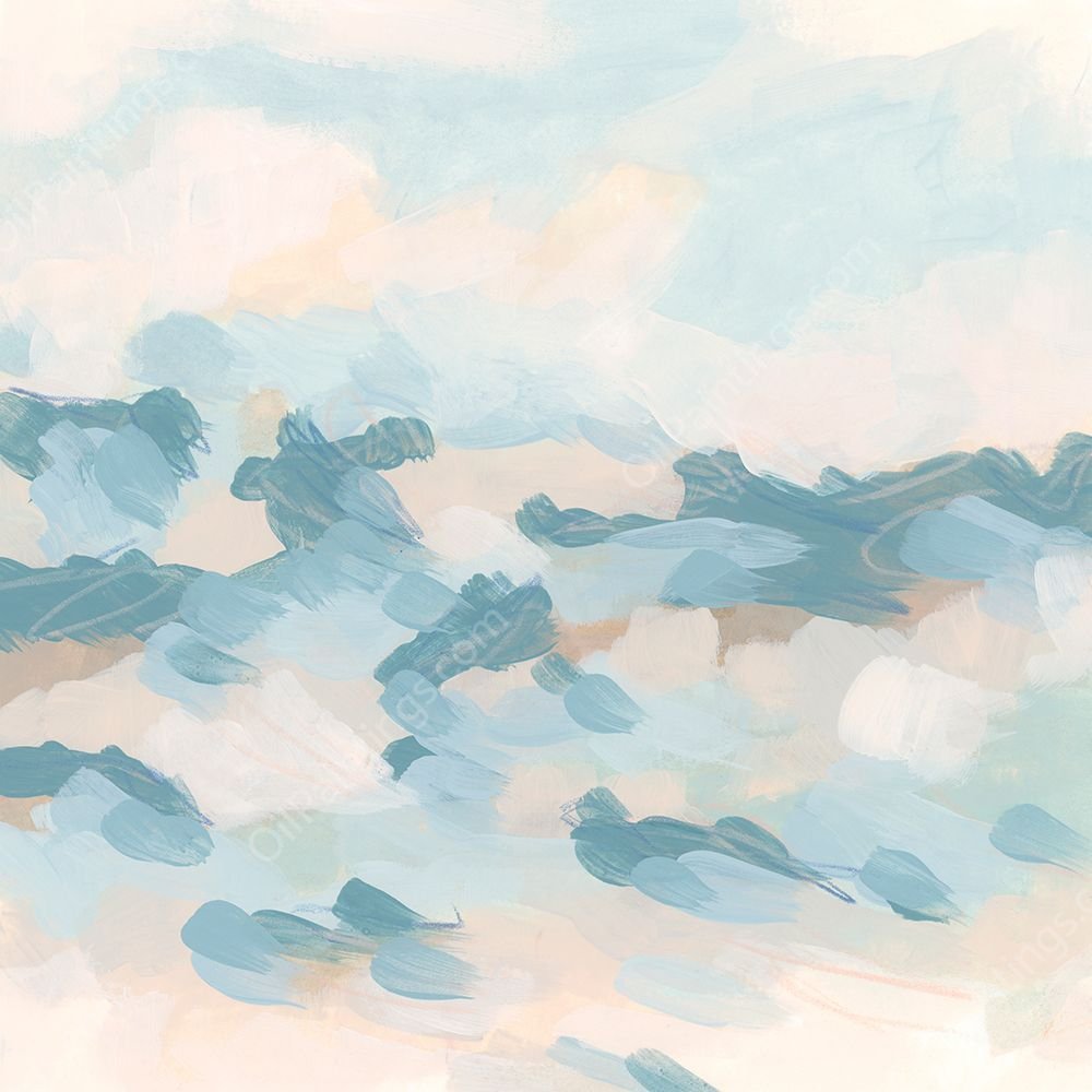 Dappled Surf I by June Erica Vess - Hand-Painted Oil Painting Reproduction