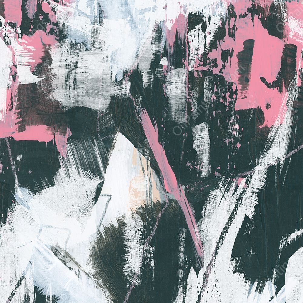 Graffiti Kiss III by June Erica Vess - Hand-Painted Oil Painting Reproduction