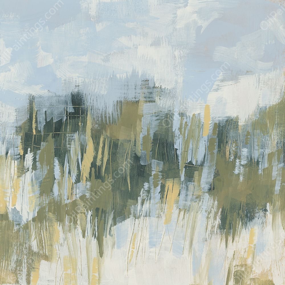 Grassy Dunes I by June Erica Vess - Hand-Painted Oil Painting Reproduction