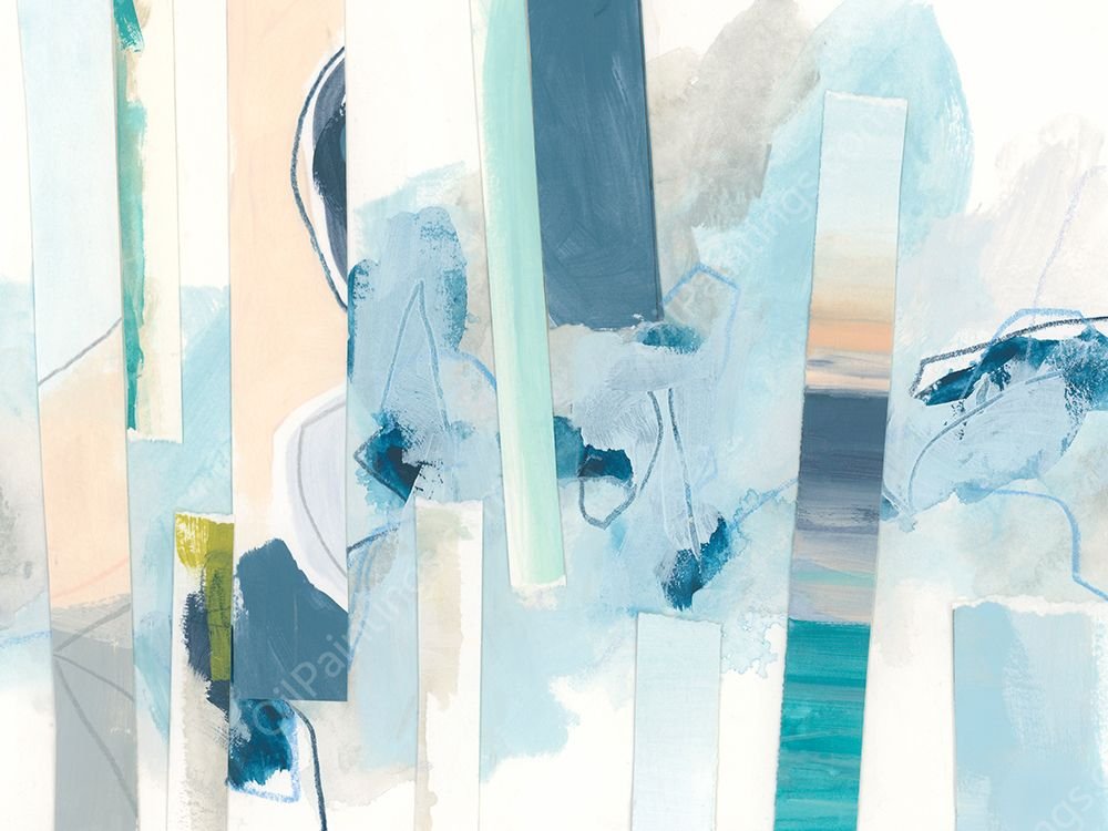 Liquid Strata II by June Erica Vess - Hand-Painted Oil Painting Reproduction