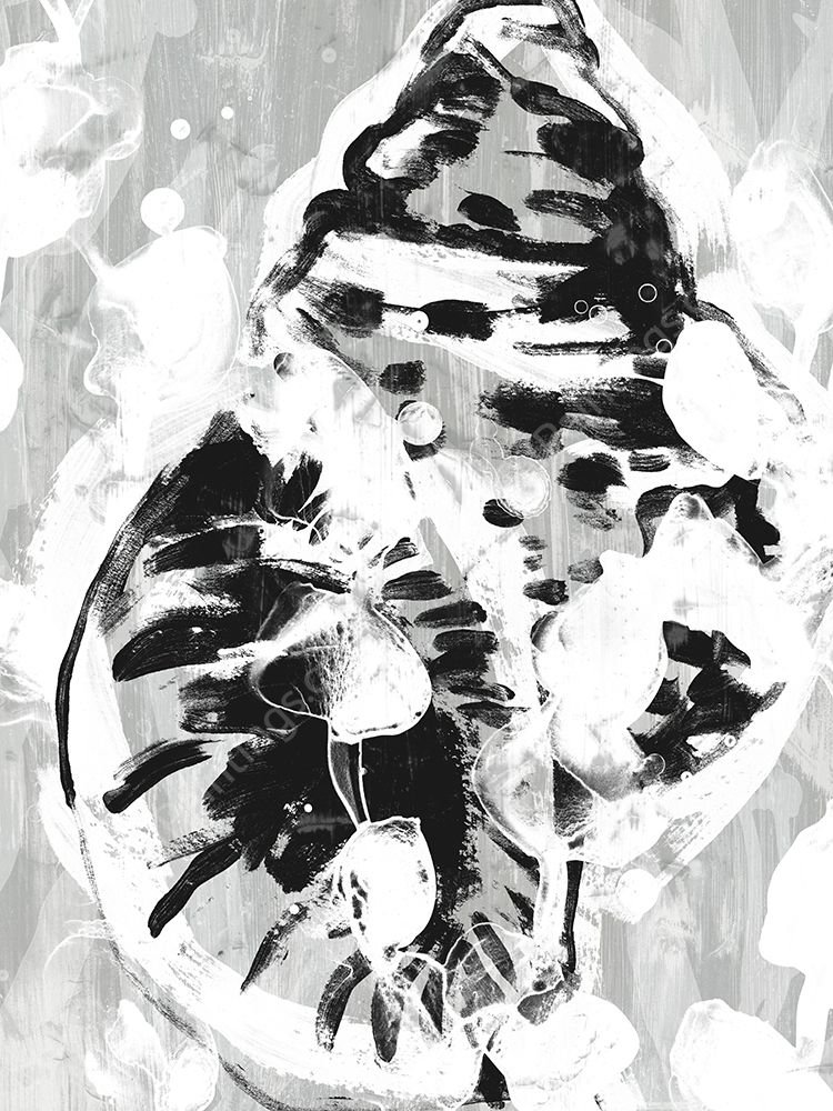 Ocean Inkblot IV by June Erica Vess - Hand-Painted Oil Painting Reproduction