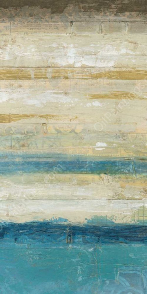Ocean Strata I by June Erica Vess - Hand-Painted Oil Painting Reproduction