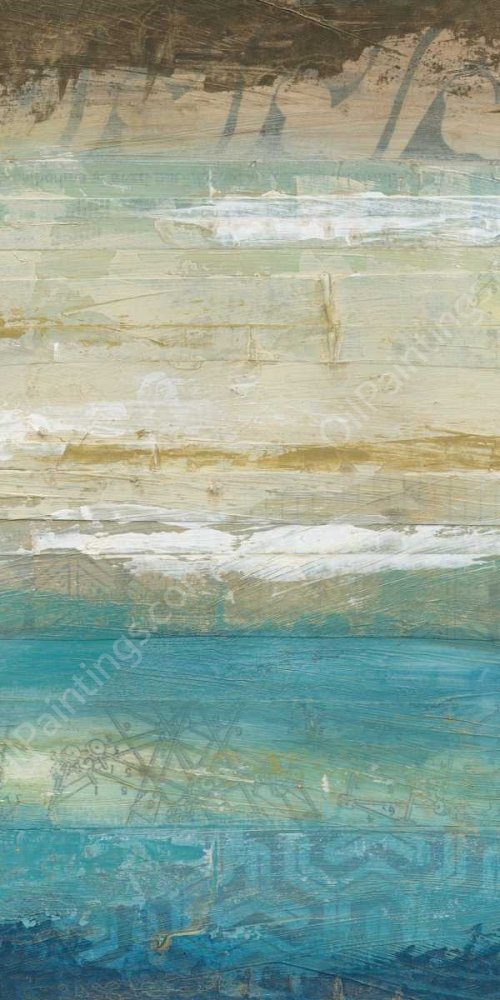 Ocean Strata III by June Erica Vess - Hand-Painted Oil Painting Reproduction