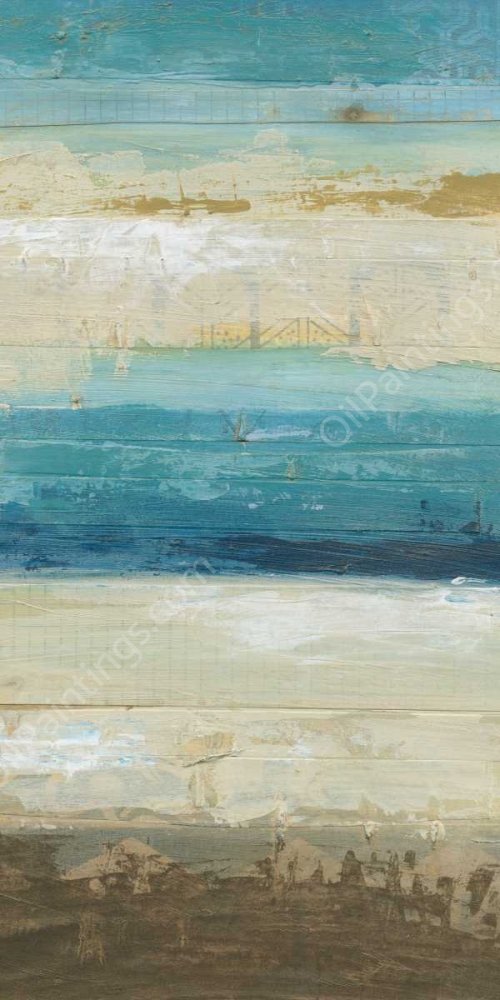 Ocean Strata IV by June Erica Vess - Hand-Painted Oil Painting Reproduction