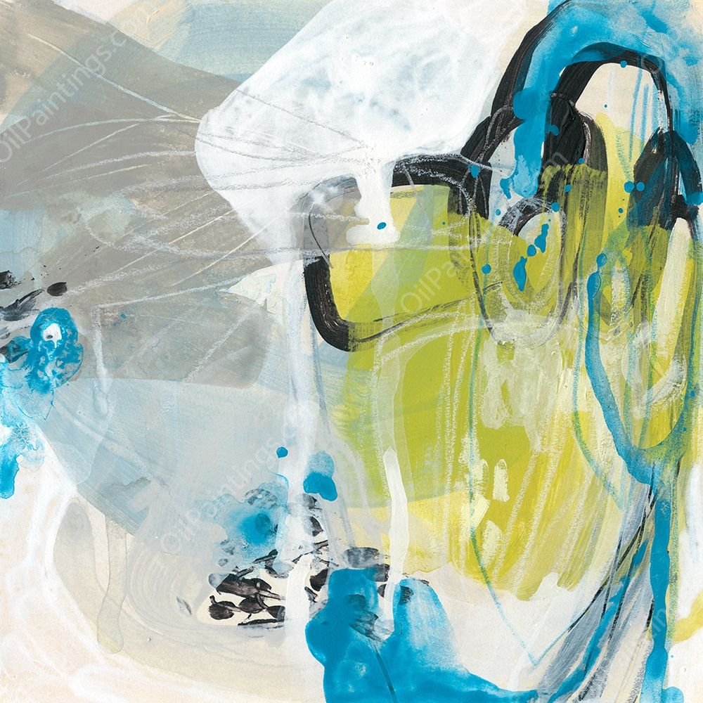 Sea Circles I by June Erica Vess - Hand-Painted Oil Painting Reproduction