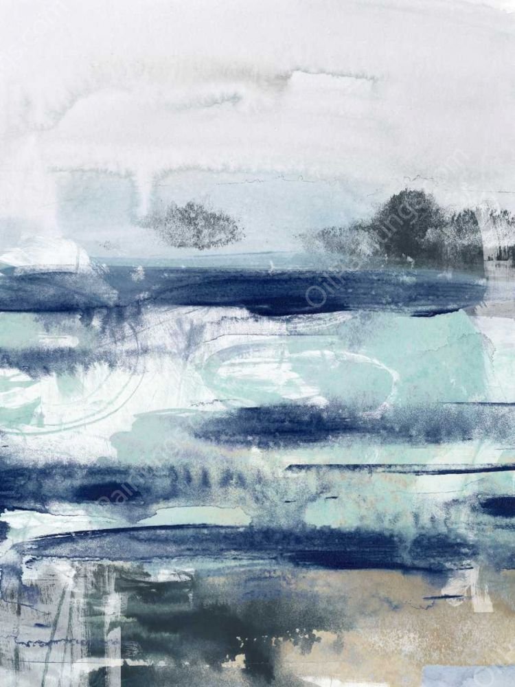 Tidal Motion I by June Erica Vess - Hand-Painted Oil Painting Reproduction