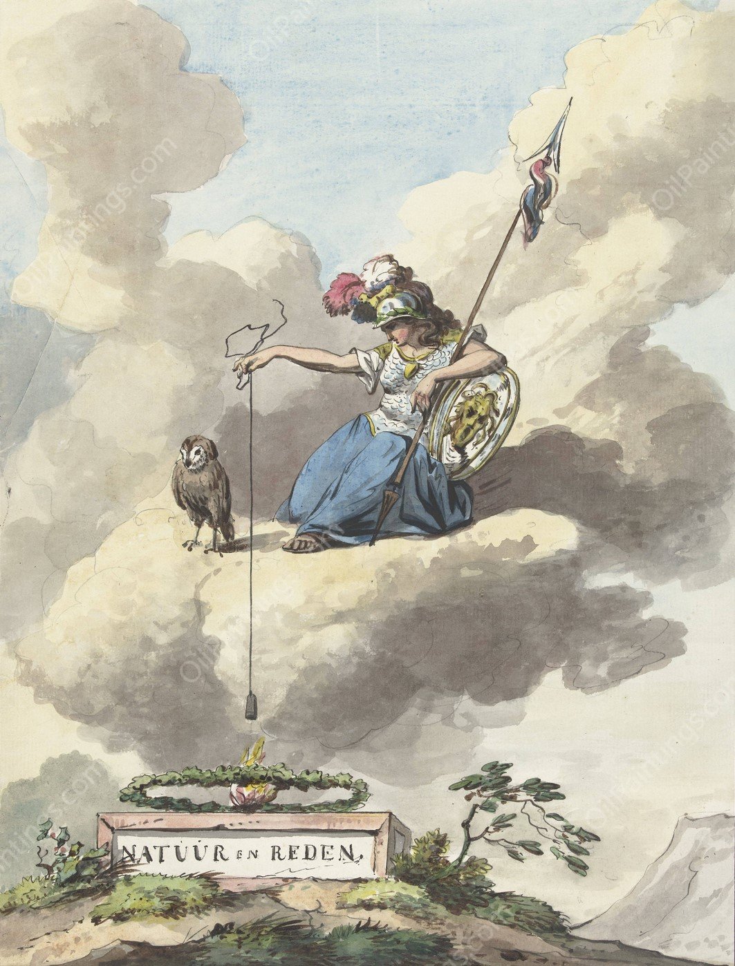 Ontwerp voor de decoratie Kunsten en Wetenschappen op de Noordermarkt  by Jurriaan Andriessen - Hand-Painted Oil Painting Reproduction