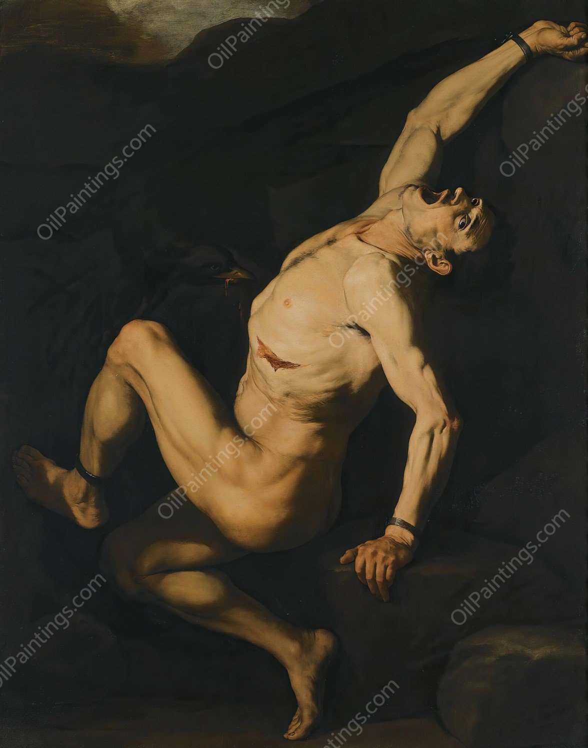 Prometheus by Jusepe De Ribera - Hand-Painted Oil Painting Reproduction
