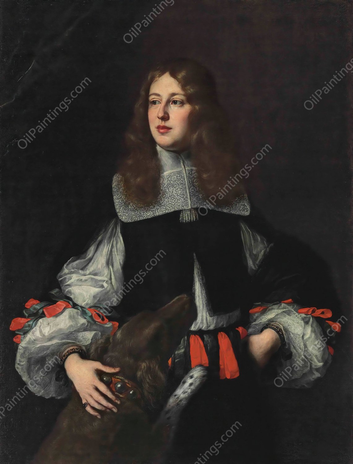 Portrait Of Orazio Piccolomini  by Justus Sustermans - Hand-Painted Oil Painting Reproduction