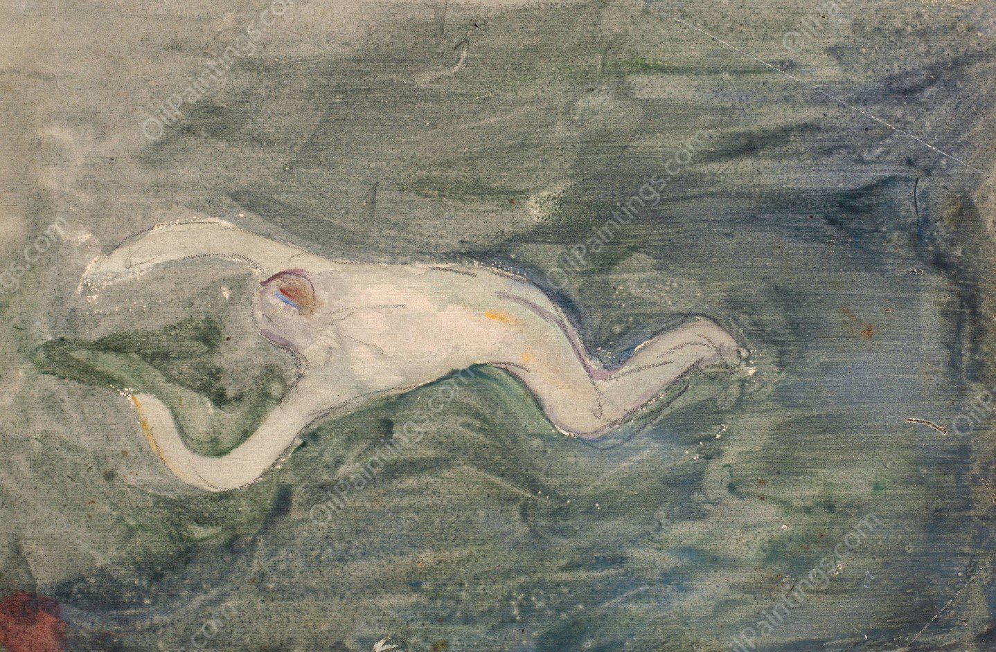 Den druknede  by Karl Isakson - Hand-Painted Oil Painting Reproduction