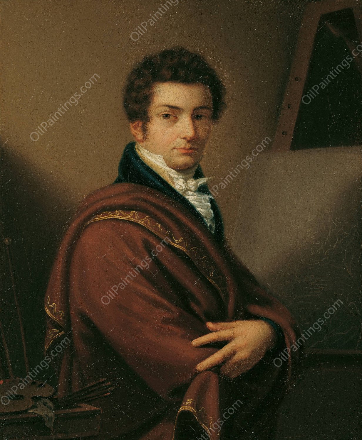 Selbstportrat  by Karl Joseph Aloys Agricola - Hand-Painted Oil Painting Reproduction