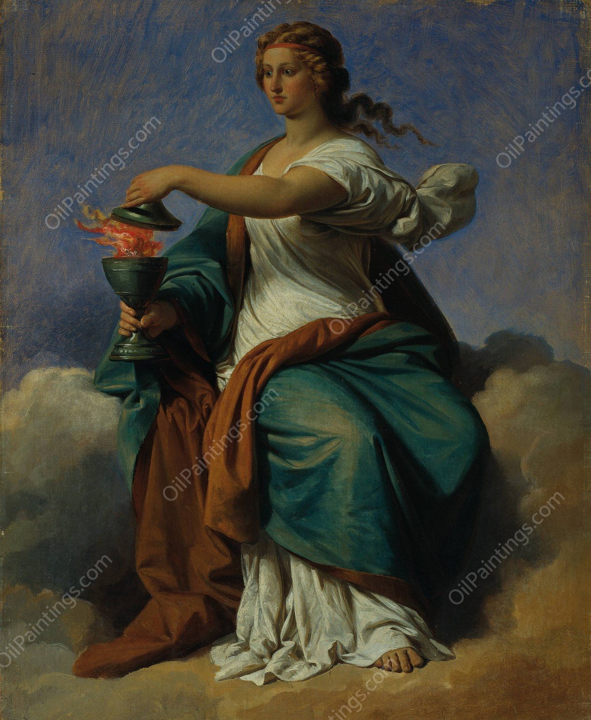 Allegorie Der Selbstbeherrschung  by Karl Von Blaas - Hand-Painted Oil Painting Reproduction