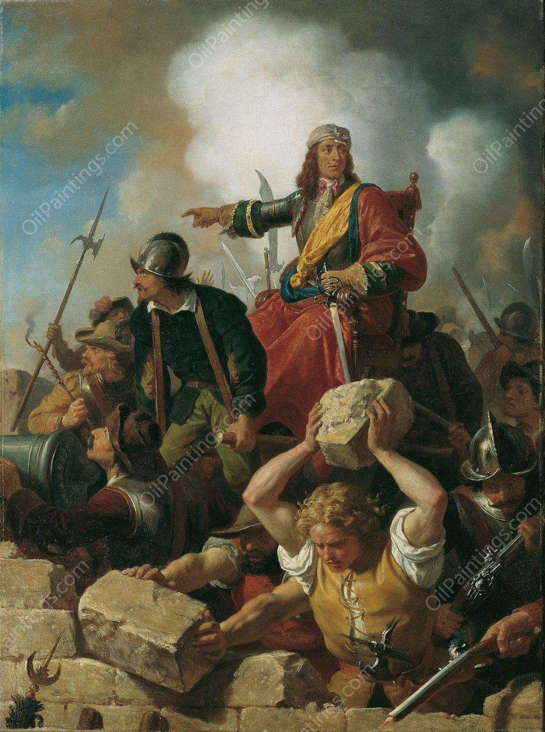 Die Verteidigung Wiens gegen die Turken 1683  by Karl Von Blaas - Hand-Painted Oil Painting Reproduction