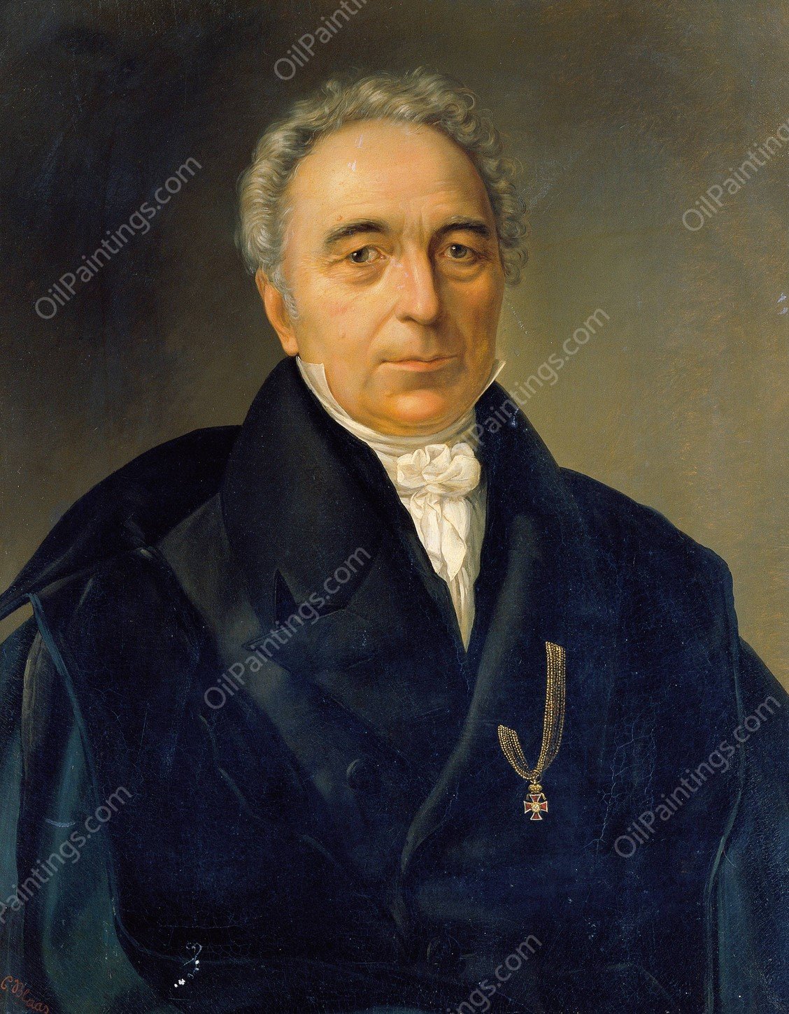 Franz Xaver Freiherr Purtscher von Eschenburg  by Karl Von Blaas - Hand-Painted Oil Painting Reproduction