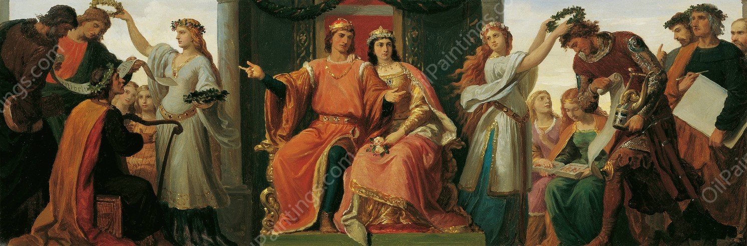 Leopold der Glorreiche als FOrderer der Kunste und Wissenschaften  by Karl Von Blaas - Hand-Painted Oil Painting Reproduction