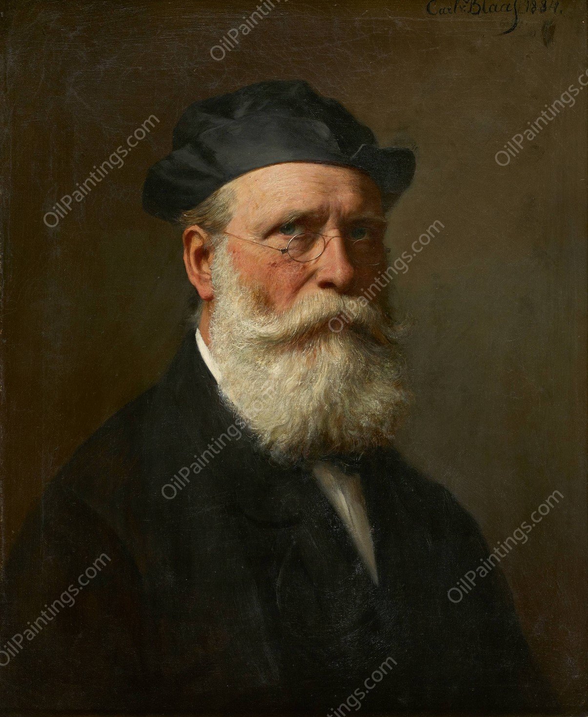 Selbstportrat  by Karl Von Blaas - Hand-Painted Oil Painting Reproduction