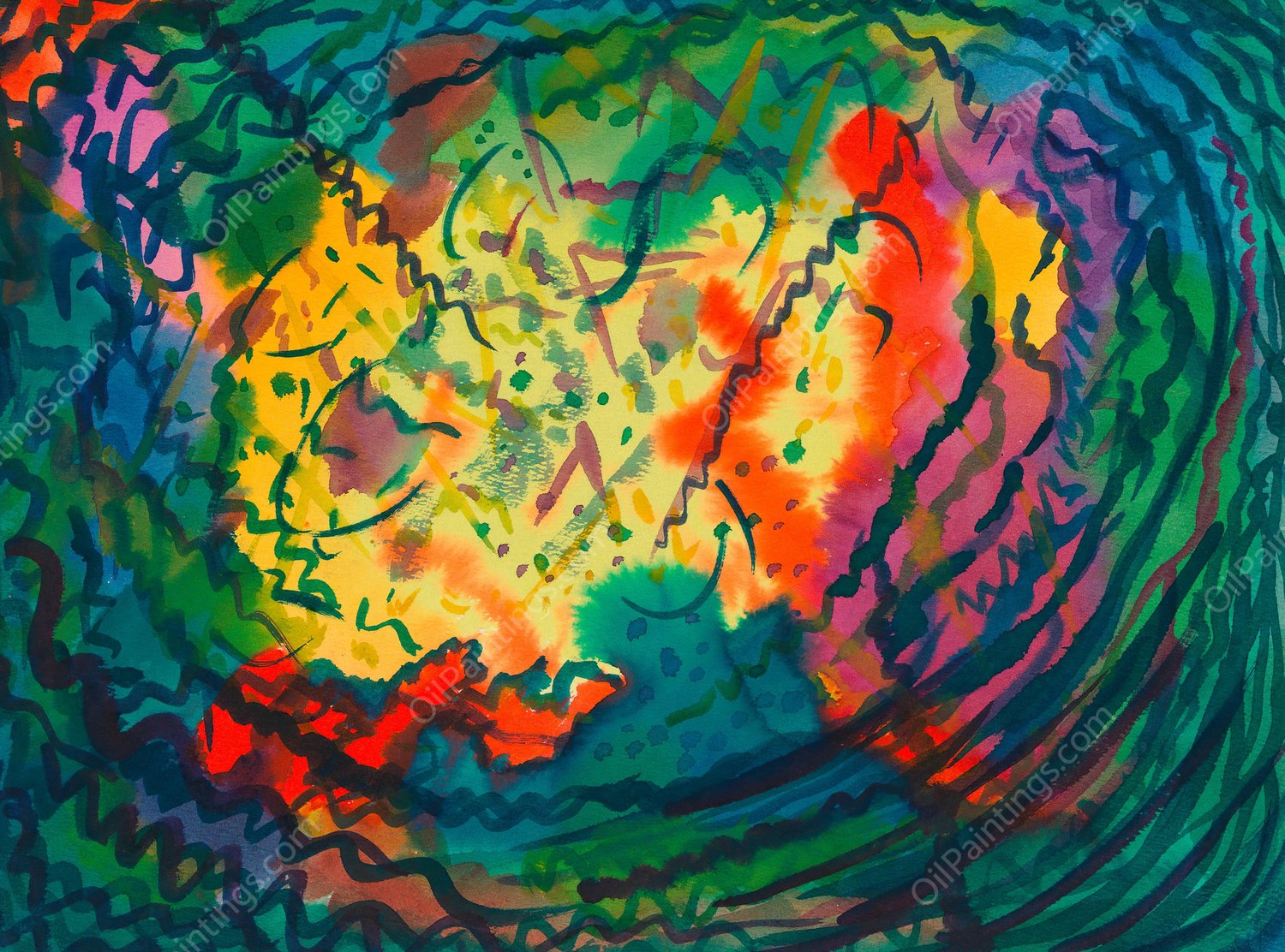 Auflosung  by Karl Wiener - Hand-Painted Oil Painting Reproduction