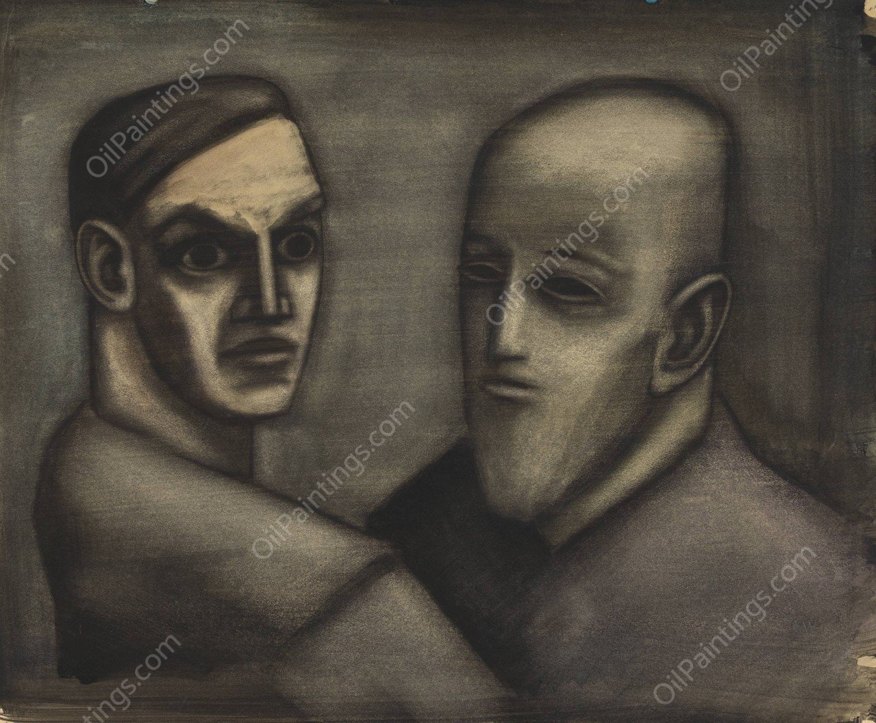 Der Junge und der Alte  by Karl Wiener - Hand-Painted Oil Painting Reproduction