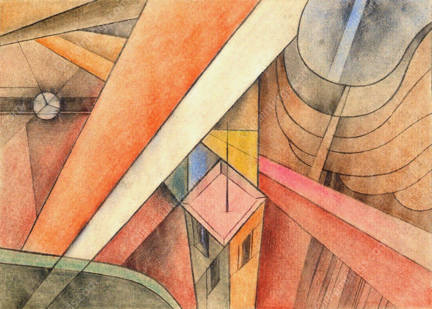 Der Turm  by Karl Wiener - Hand-Painted Oil Painting Reproduction