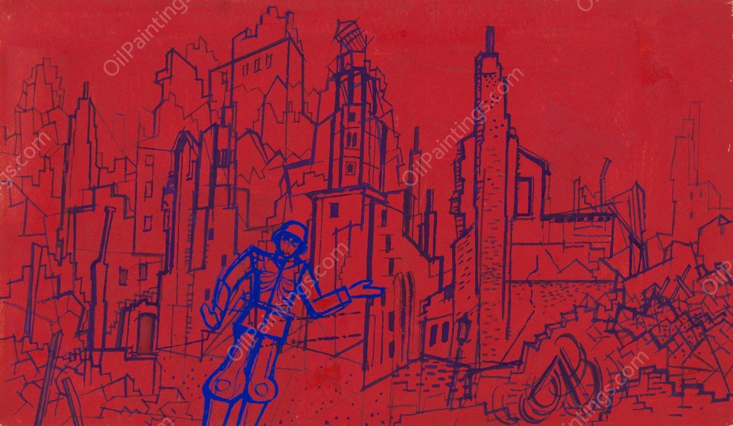 Gespenster-Soldat  by Karl Wiener - Hand-Painted Oil Painting Reproduction