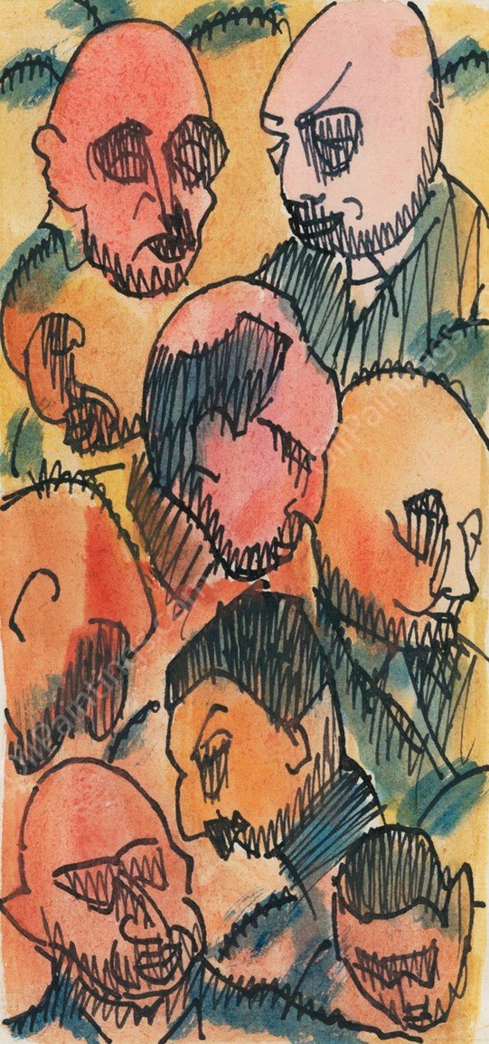 Idiotie  by Karl Wiener - Hand-Painted Oil Painting Reproduction