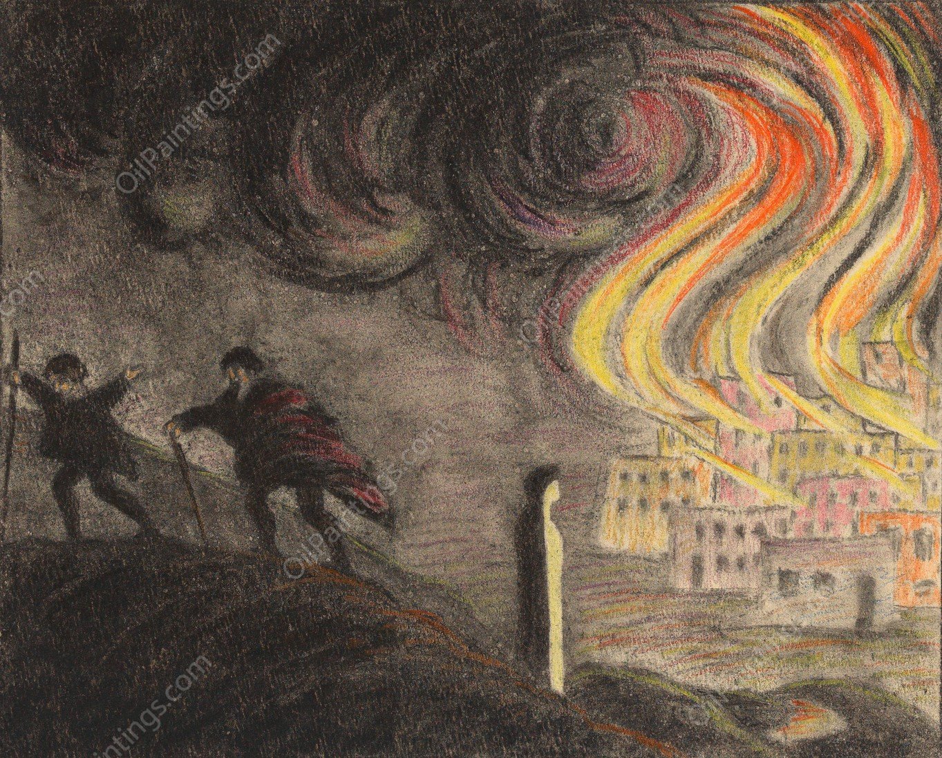 Lots Weib  by Karl Wiener - Hand-Painted Oil Painting Reproduction