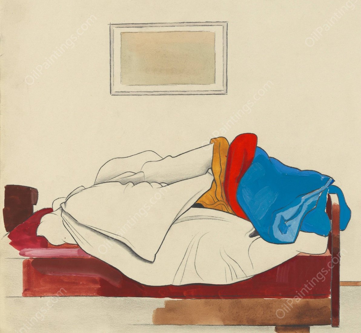 Mein Bett  by Karl Wiener - Hand-Painted Oil Painting Reproduction