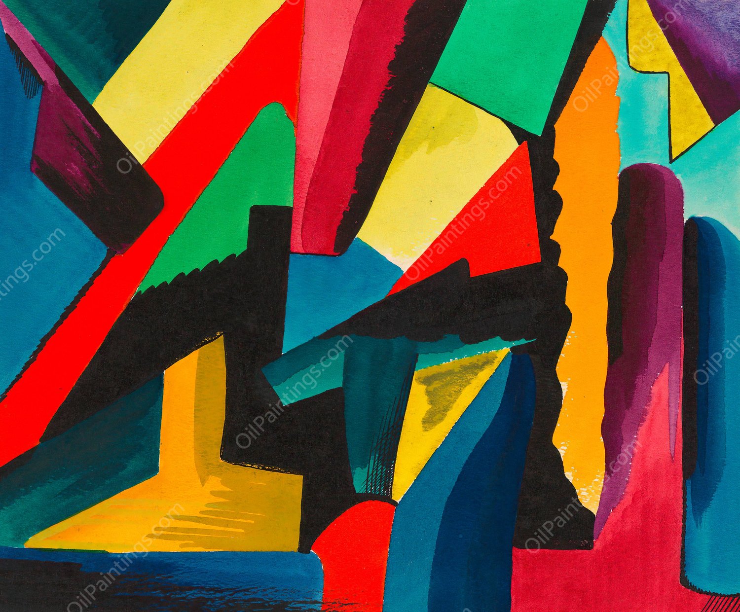 Ohne Titel II  by Karl Wiener - Hand-Painted Oil Painting Reproduction