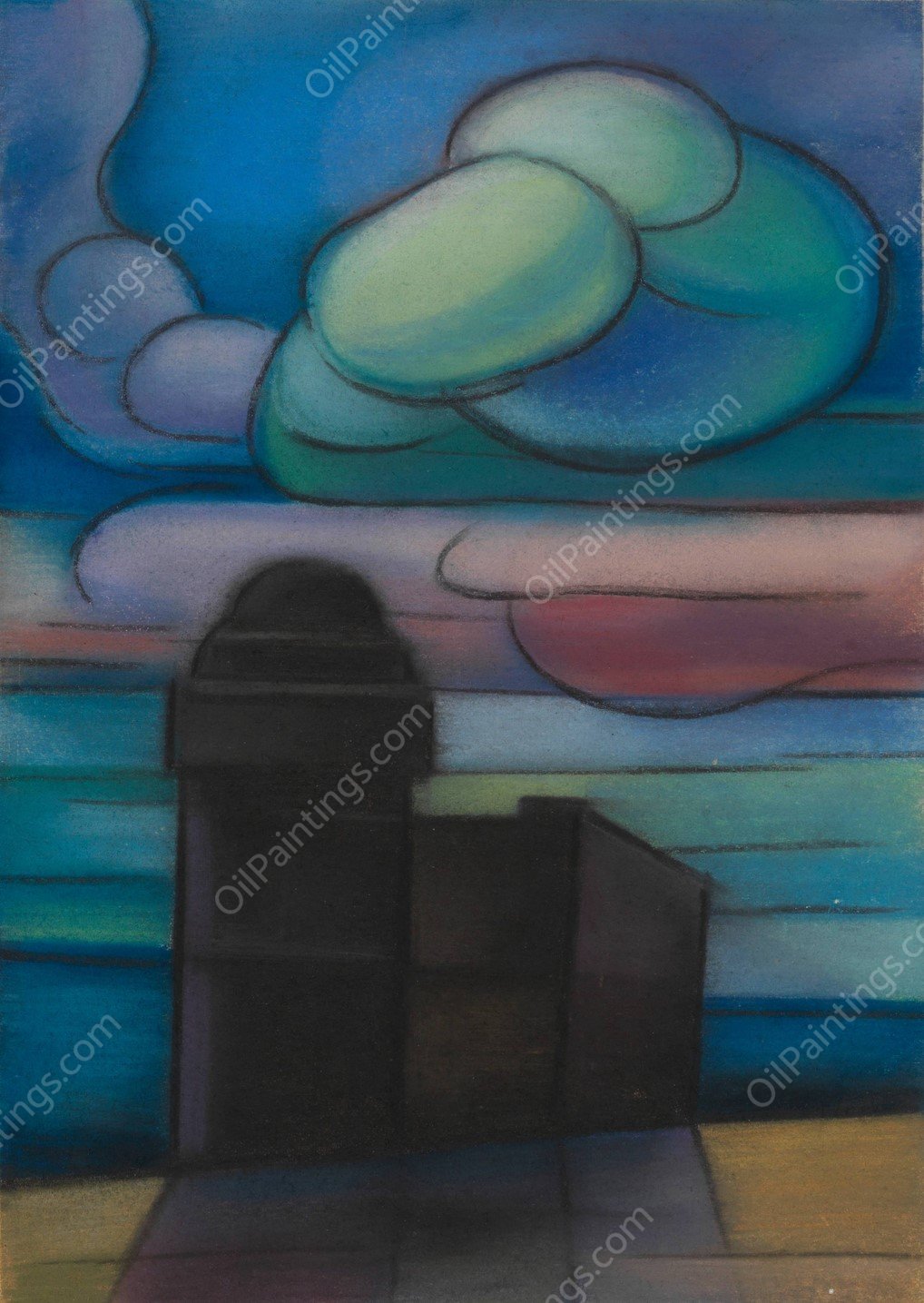 Ohne Titel III  by Karl Wiener - Hand-Painted Oil Painting Reproduction