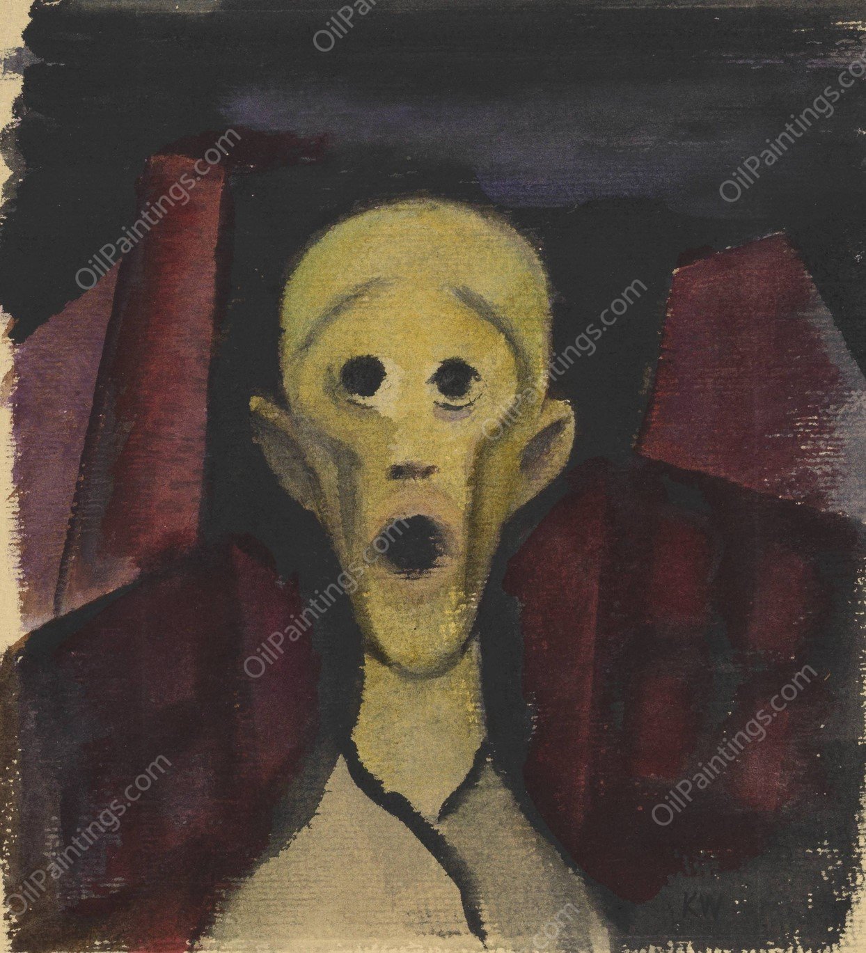 Ohne Titel  by Karl Wiener - Hand-Painted Oil Painting Reproduction