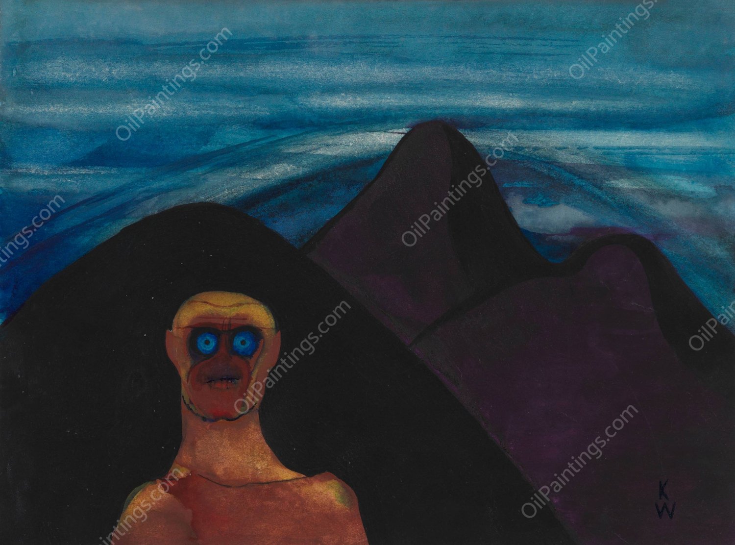 Ohne Titel  by Karl Wiener - Hand-Painted Oil Painting Reproduction