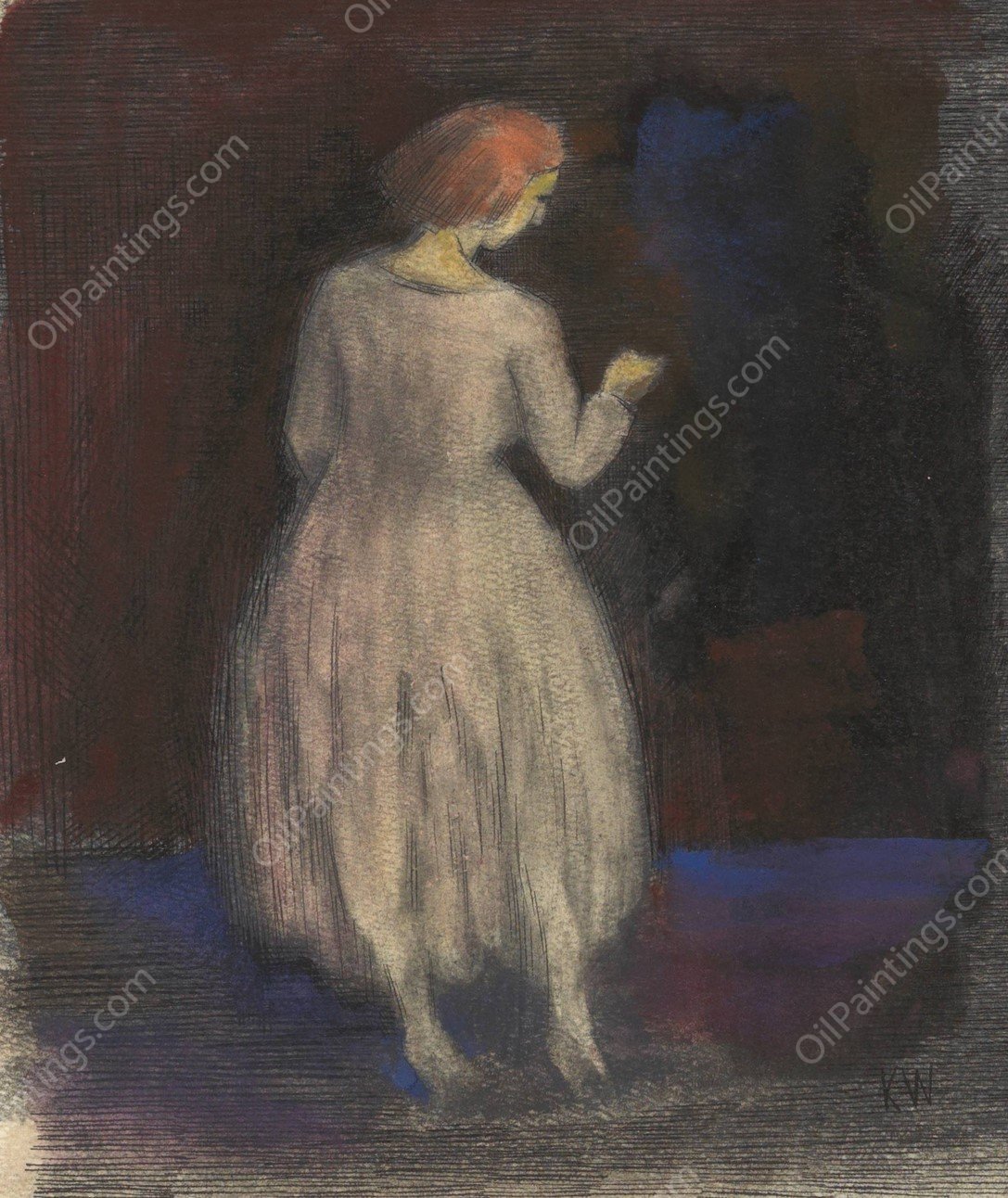 Ohne Titel  by Karl Wiener - Hand-Painted Oil Painting Reproduction