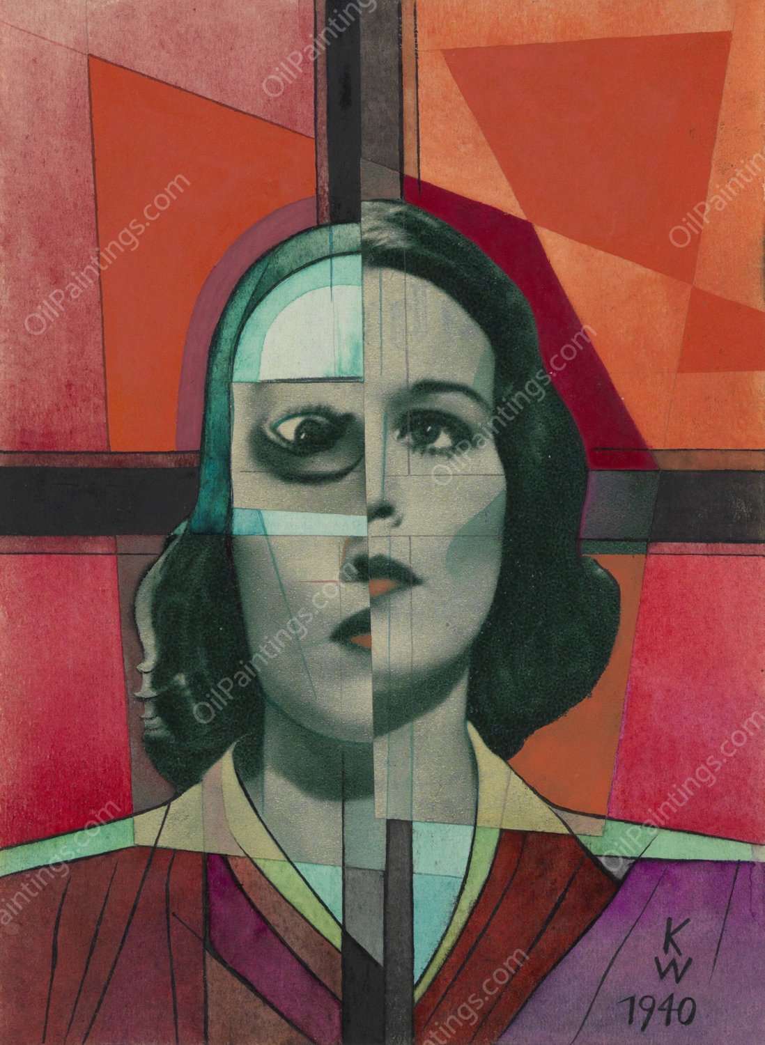 Ohne Titel  by Karl Wiener - Hand-Painted Oil Painting Reproduction