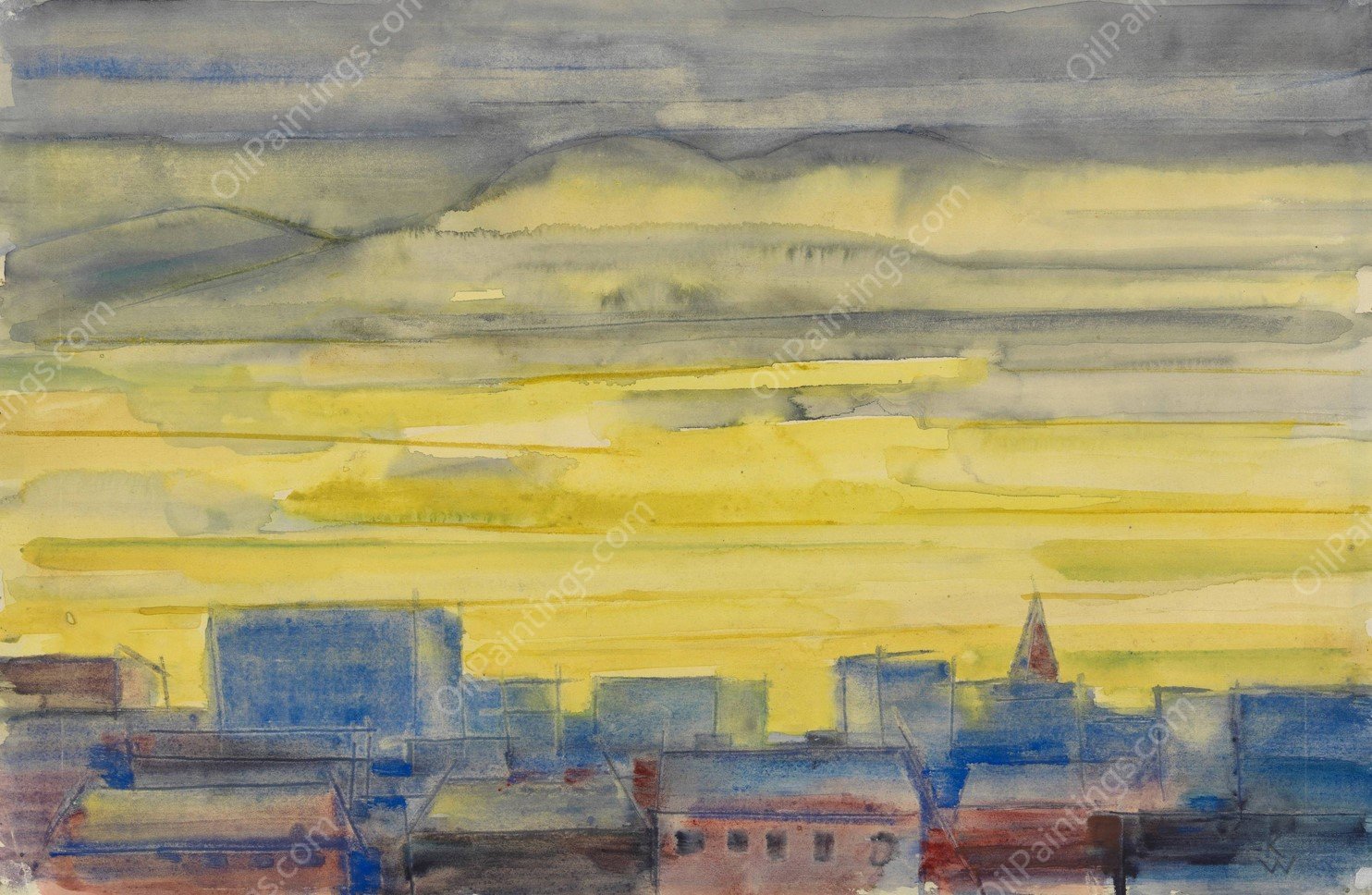 Ohne Titel  by Karl Wiener - Hand-Painted Oil Painting Reproduction