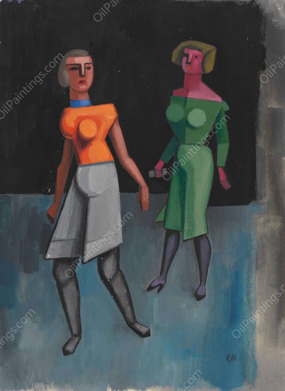 Ohne Titel V  by Karl Wiener - Hand-Painted Oil Painting Reproduction