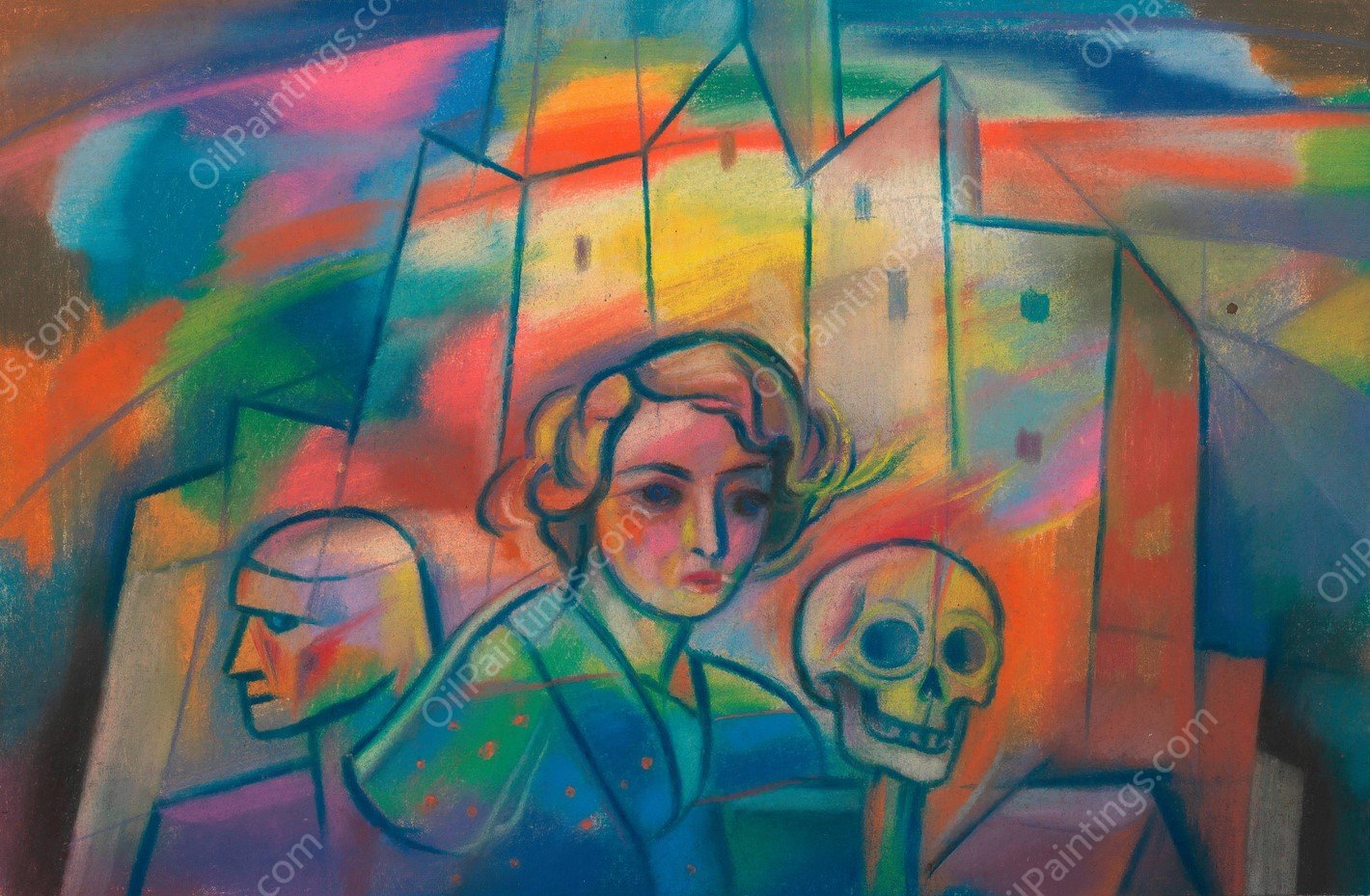 Ohne Titel VI  by Karl Wiener - Hand-Painted Oil Painting Reproduction